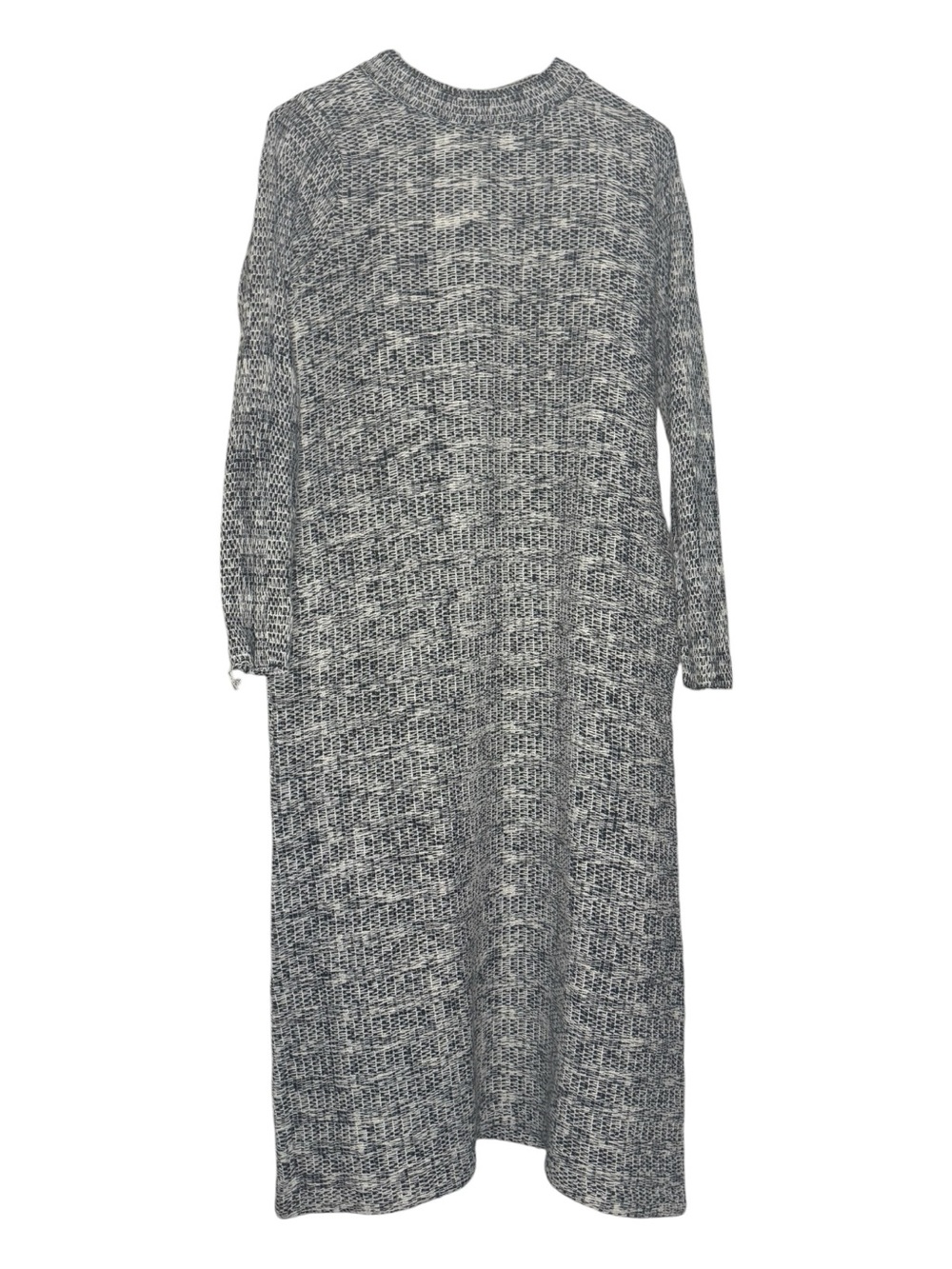 Zara Black and White Marled Maxi Knit Dress